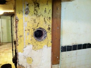 Hole in chimney