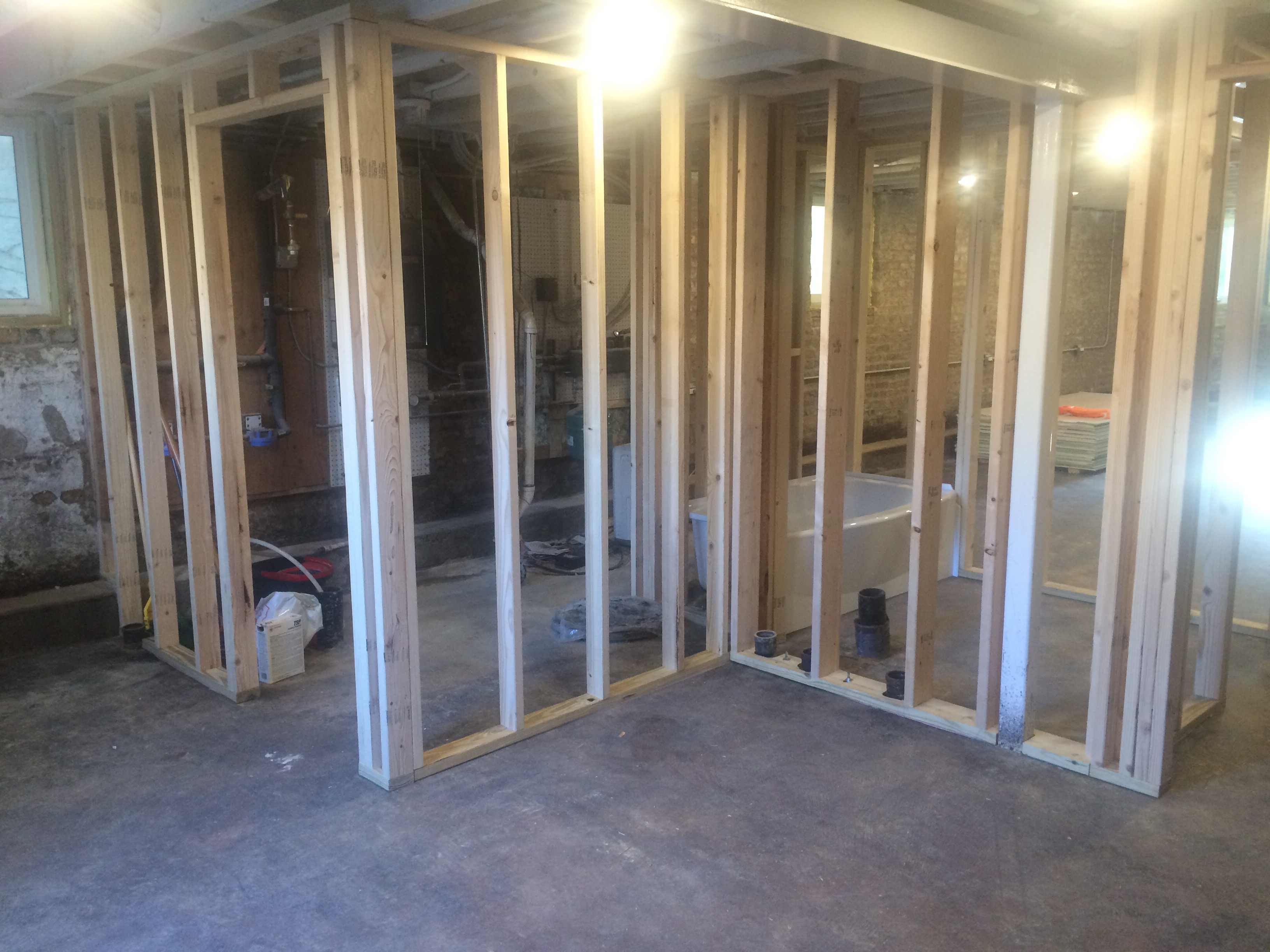 Basement Interior Wall Framing – Two Flat: Remade